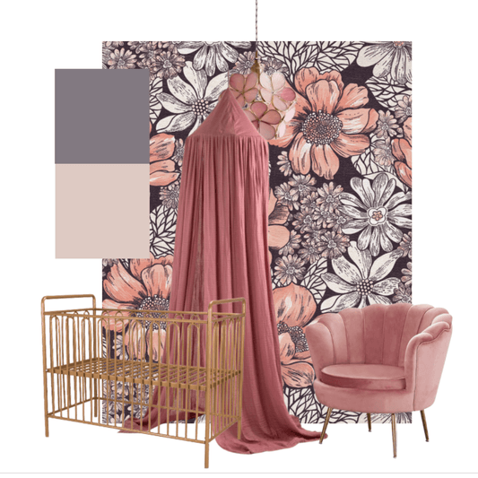 FLOWERY PINK | Babykamer ontwerp