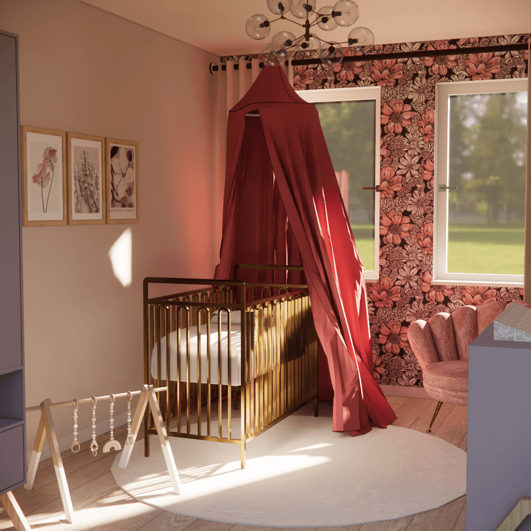 FLOWERY PINK | Babykamer ontwerp